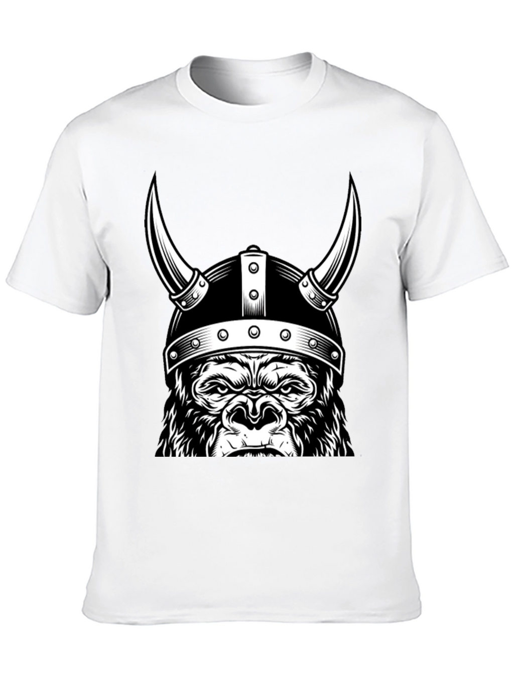 Viking Gorilla Graphic T-Shirt - Black
