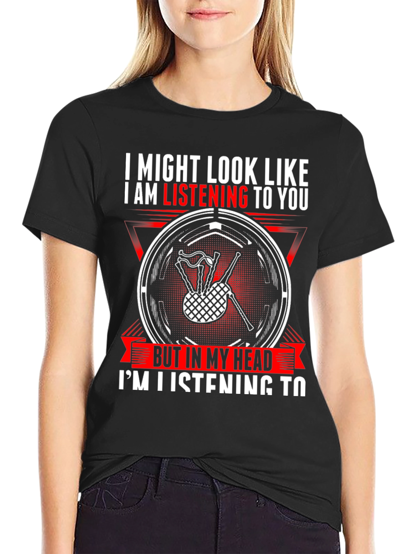 Bagpipe Lover T-Shirt - Listening To Bagpipes