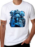 Sci-Fi Crew Graphic Tee - Cool Alien Design