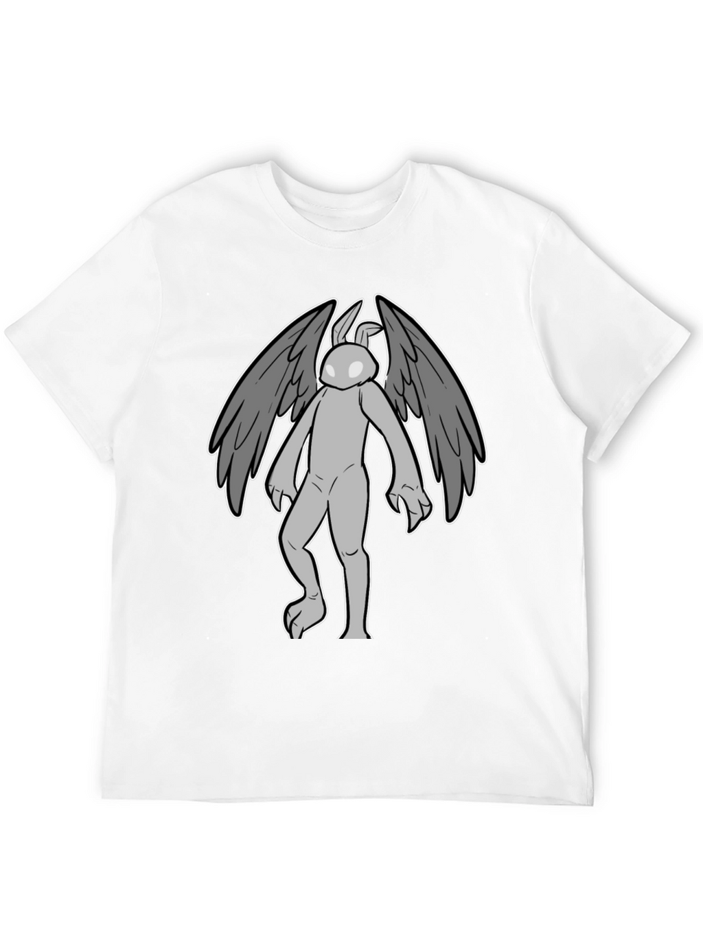 Winged Rabbit Graphic Tee - Black Cotton Blend
