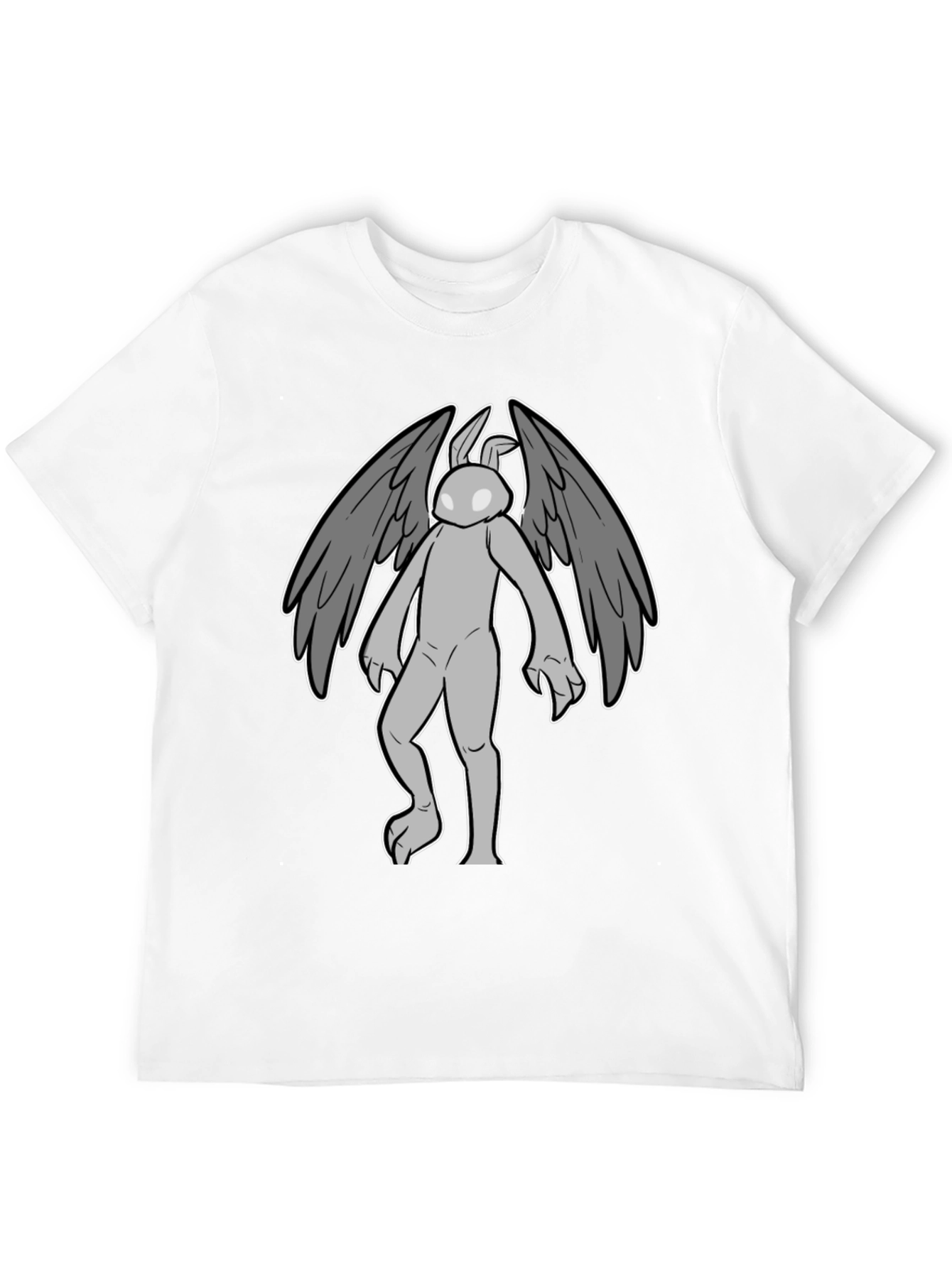 Winged Rabbit Graphic Tee - Black Cotton Blend