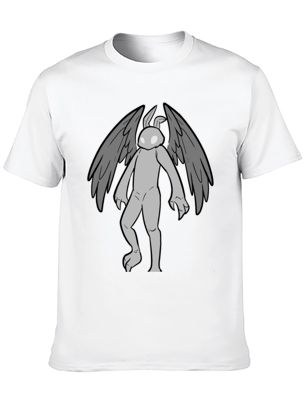 Winged Rabbit Graphic Tee - Black Cotton Blend