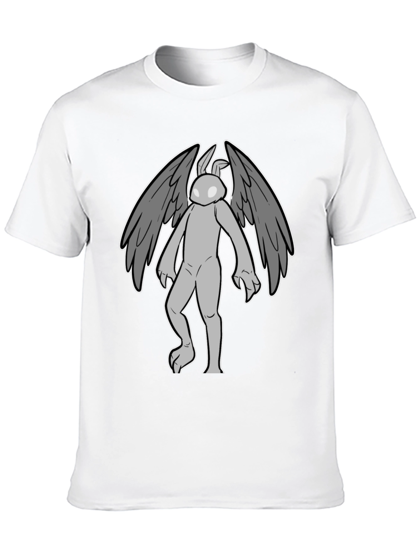 Winged Rabbit Graphic Tee - Black Cotton Blend