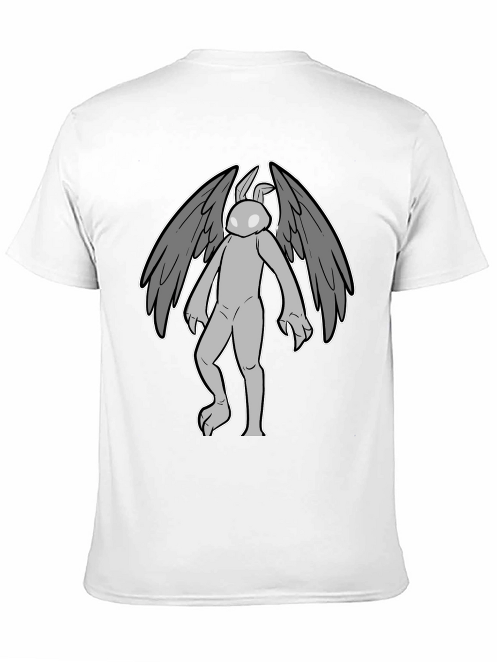 Winged Rabbit Graphic Tee - Black Cotton Blend