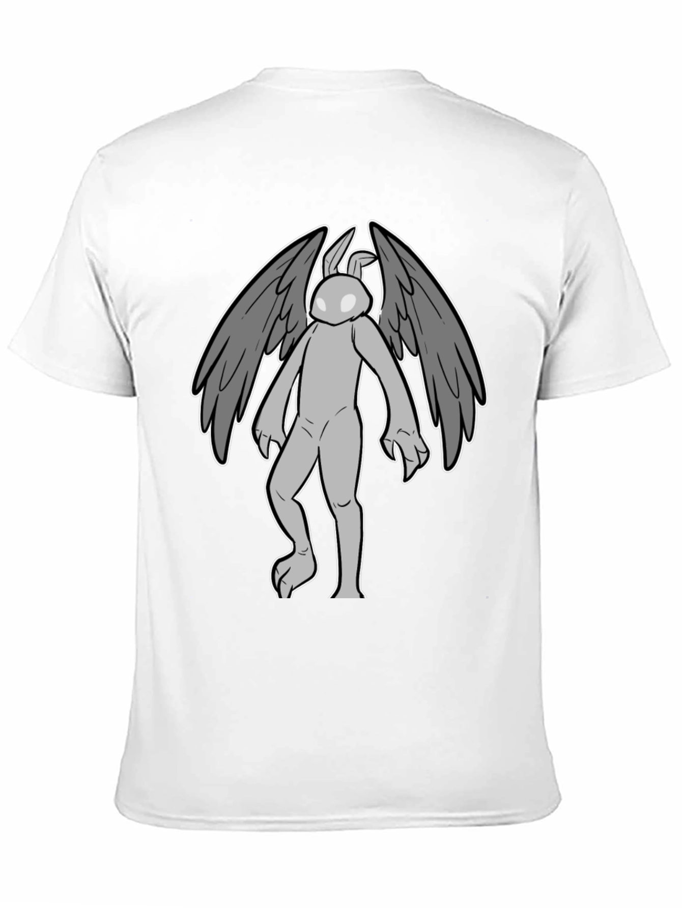 Winged Rabbit Graphic Tee - Black Cotton Blend