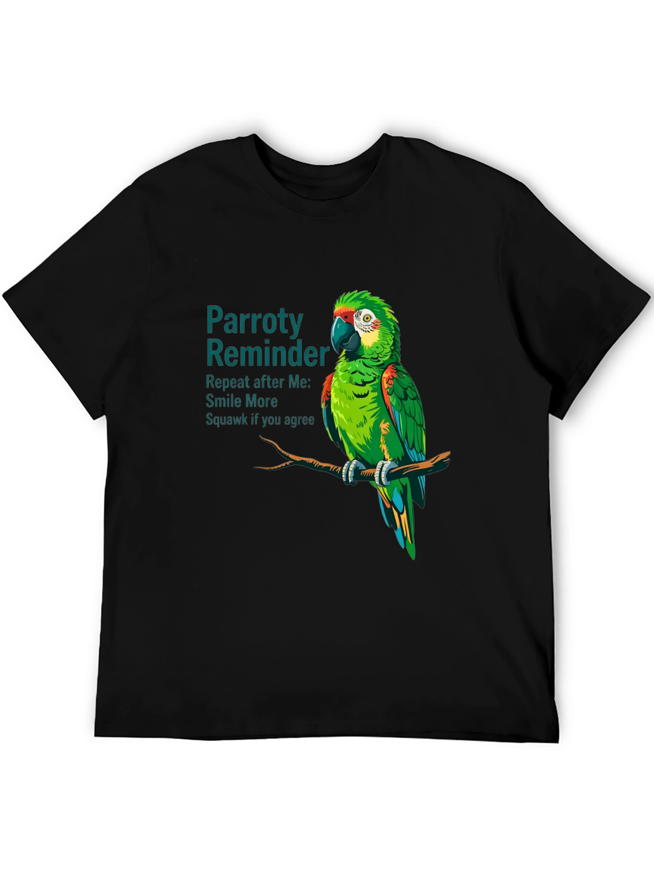 Parrot Humor T-Shirt - Squawk If You Agree Graphic Tee