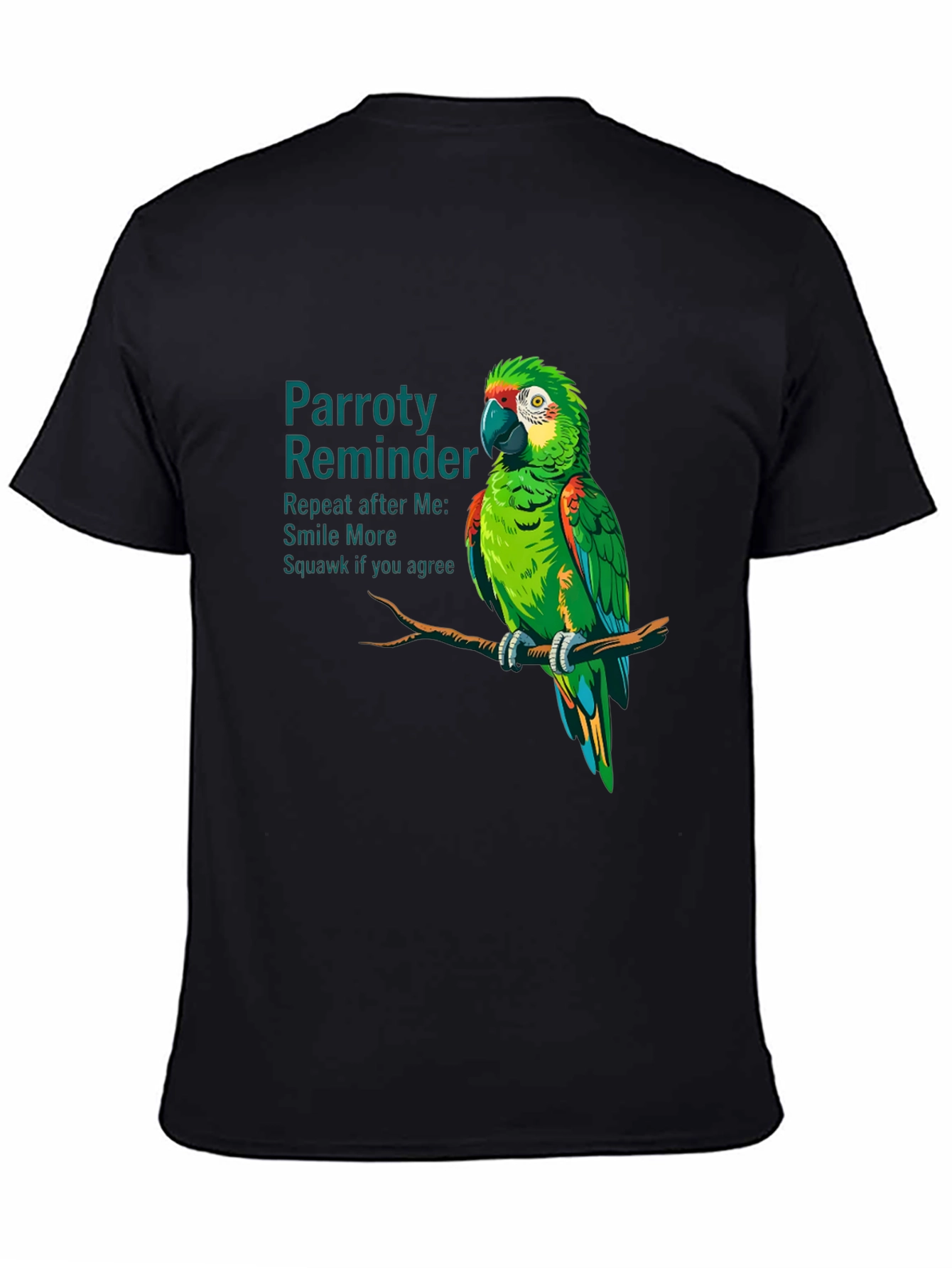Parrot Humor T-Shirt - Squawk If You Agree Graphic Tee