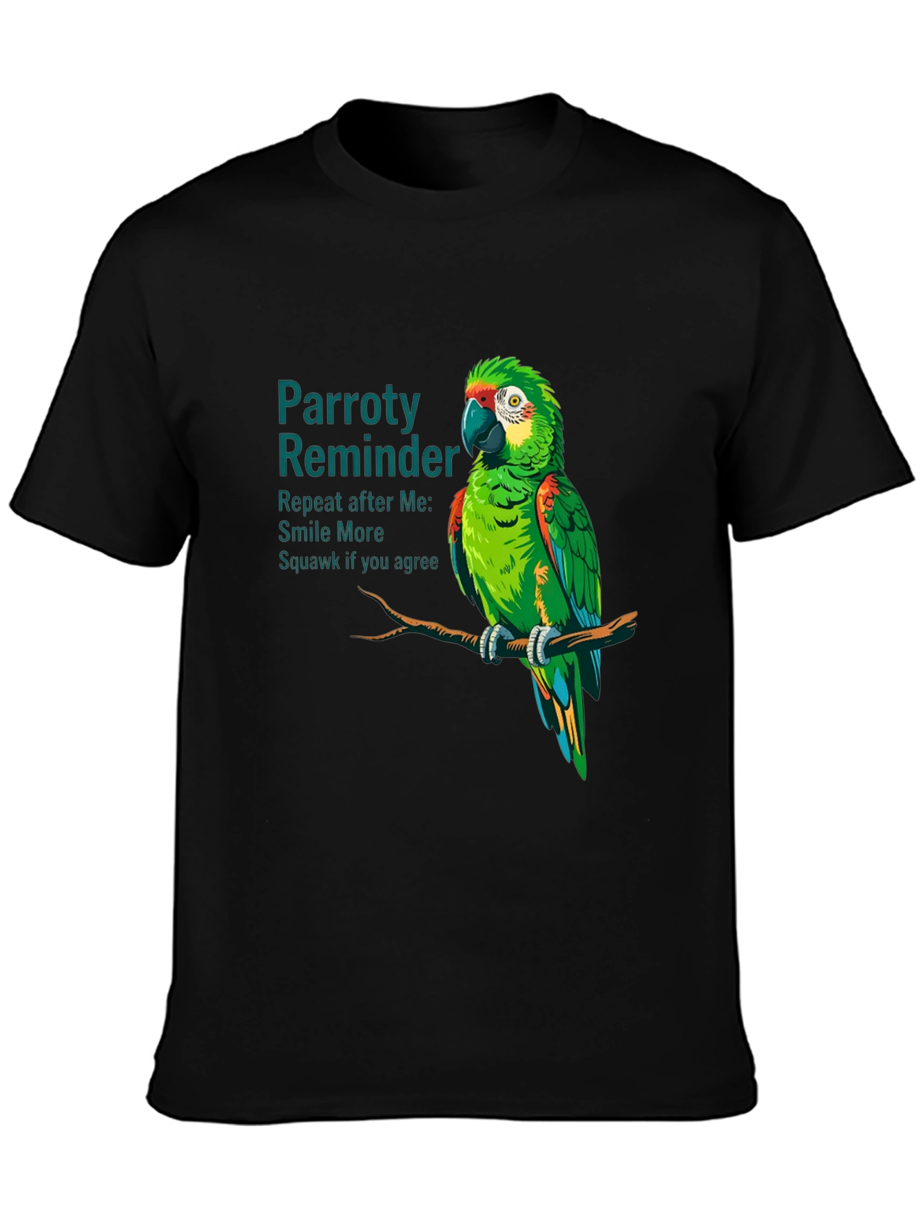 Parrot Humor T-Shirt - Squawk If You Agree Graphic Tee