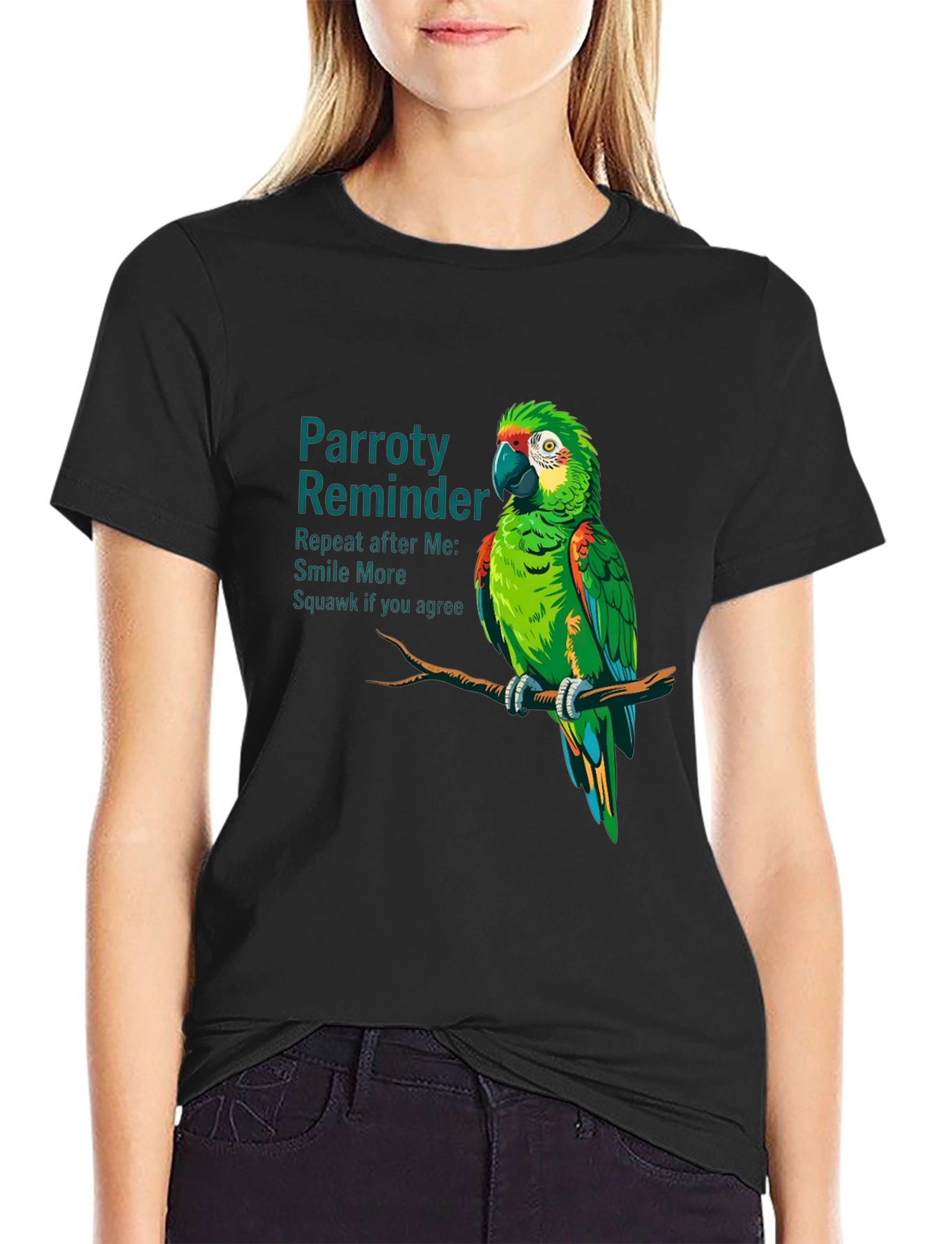 Parrot Humor T-Shirt - Squawk If You Agree Graphic Tee