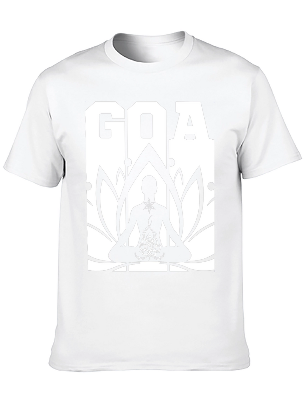 Goa Yoga Lotus T-Shirt - Black Cotton Graphic Tee