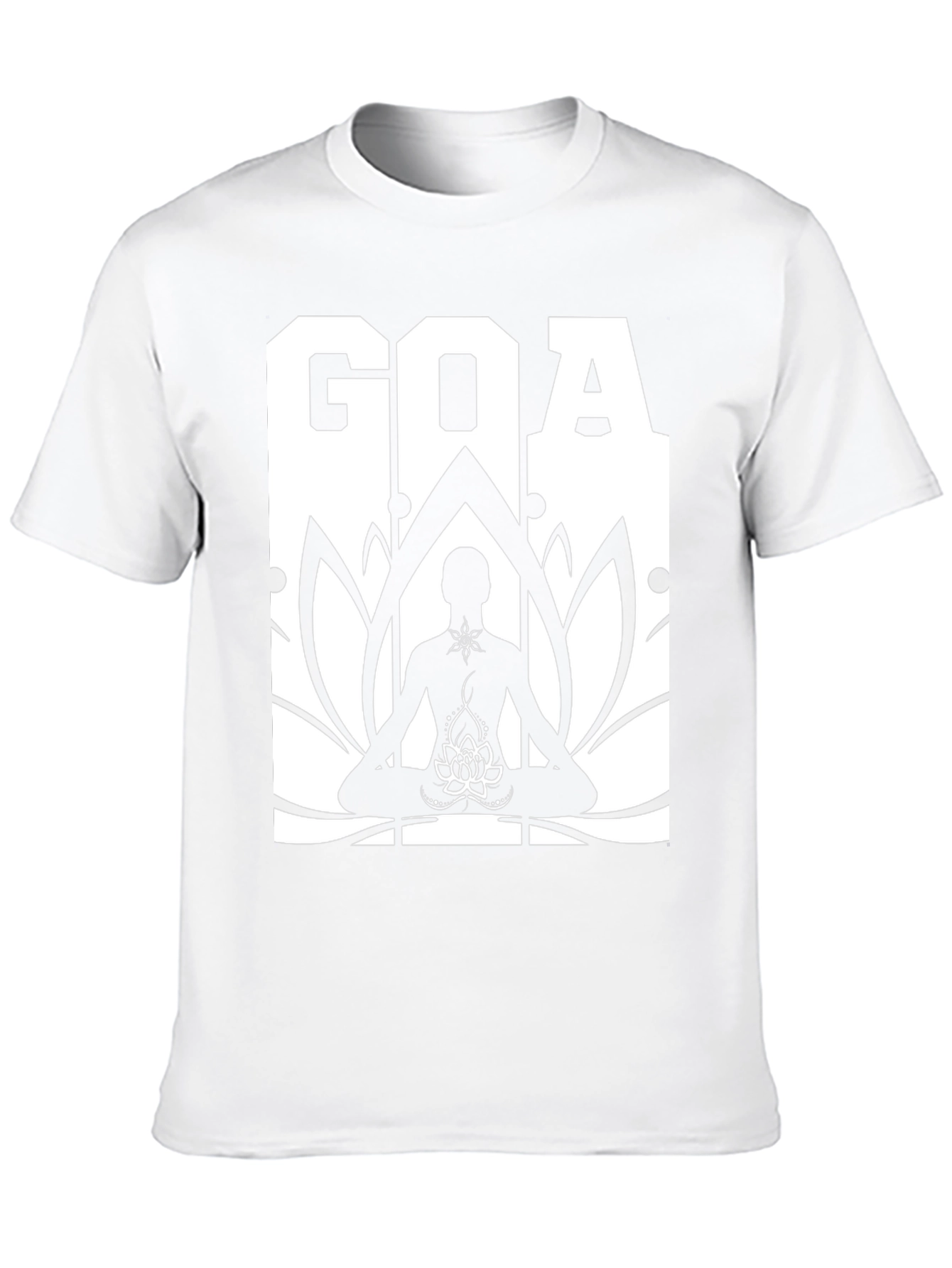 Goa Yoga Lotus T-Shirt - Black Cotton Graphic Tee