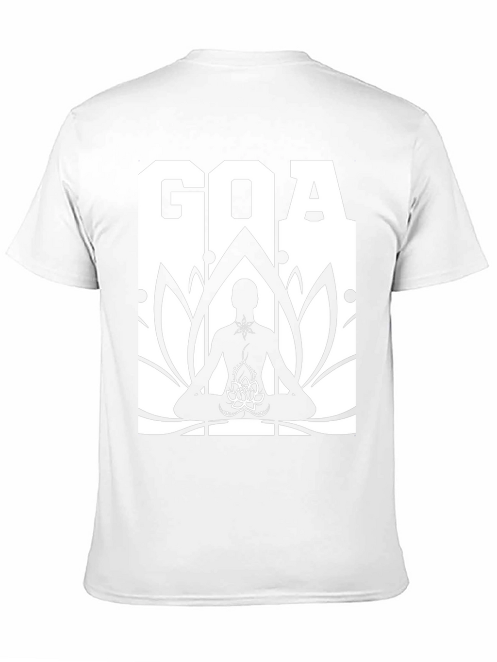Goa Yoga Lotus T-Shirt - Black Cotton Graphic Tee