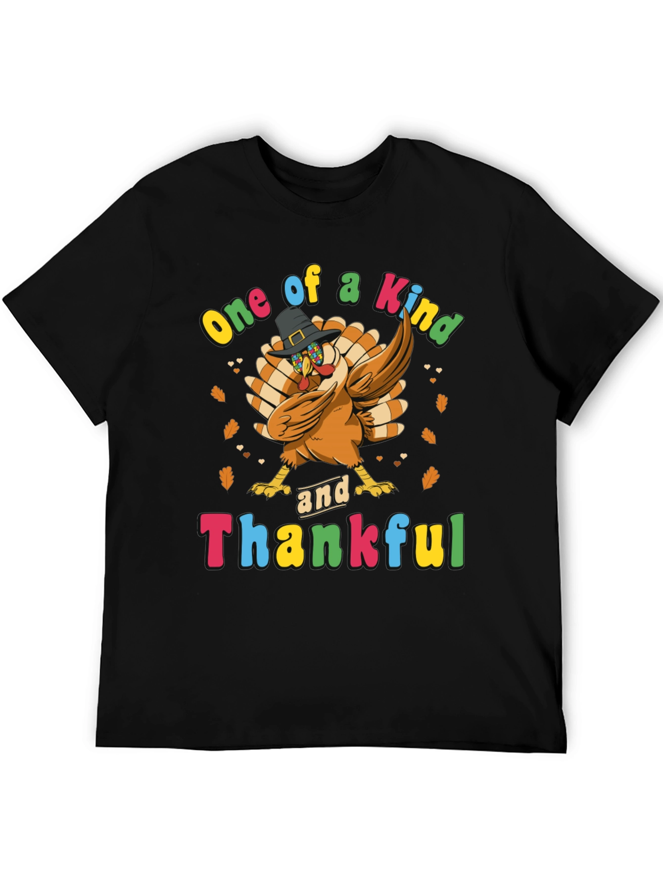 One of a Kind & Thankful Thanksgiving Turkey T-Shirt