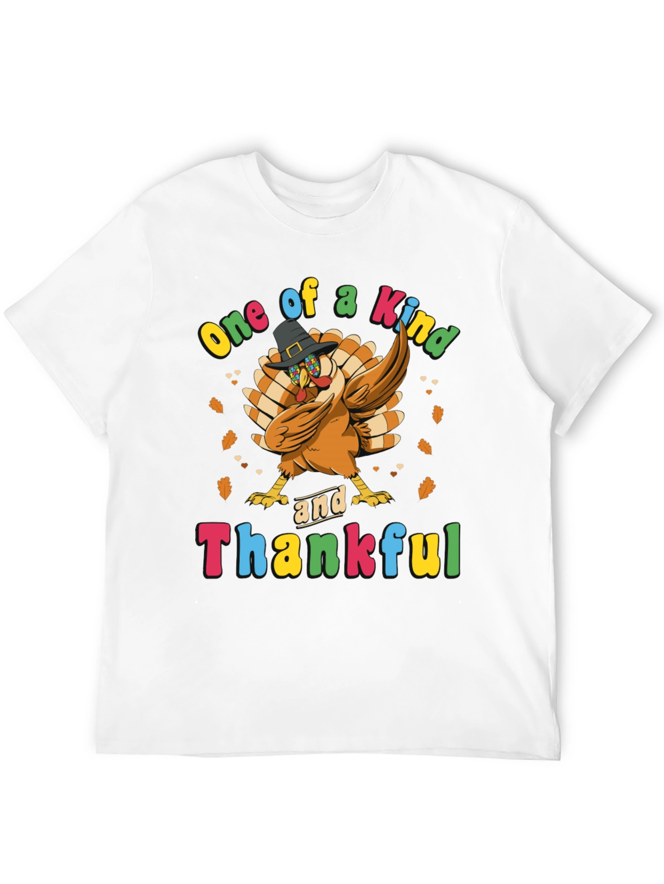 One of a Kind & Thankful Thanksgiving Turkey T-Shirt