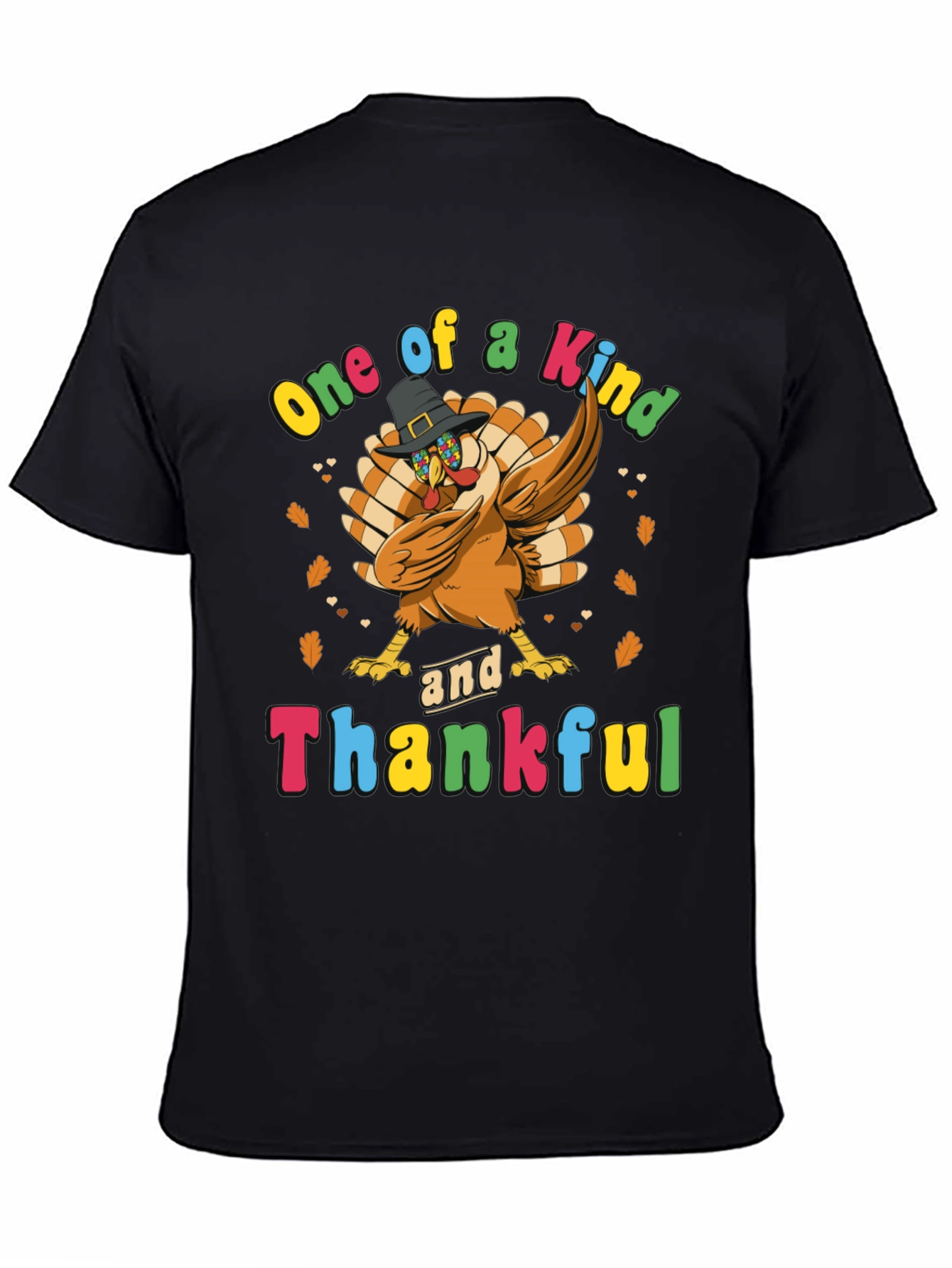 One of a Kind & Thankful Thanksgiving Turkey T-Shirt