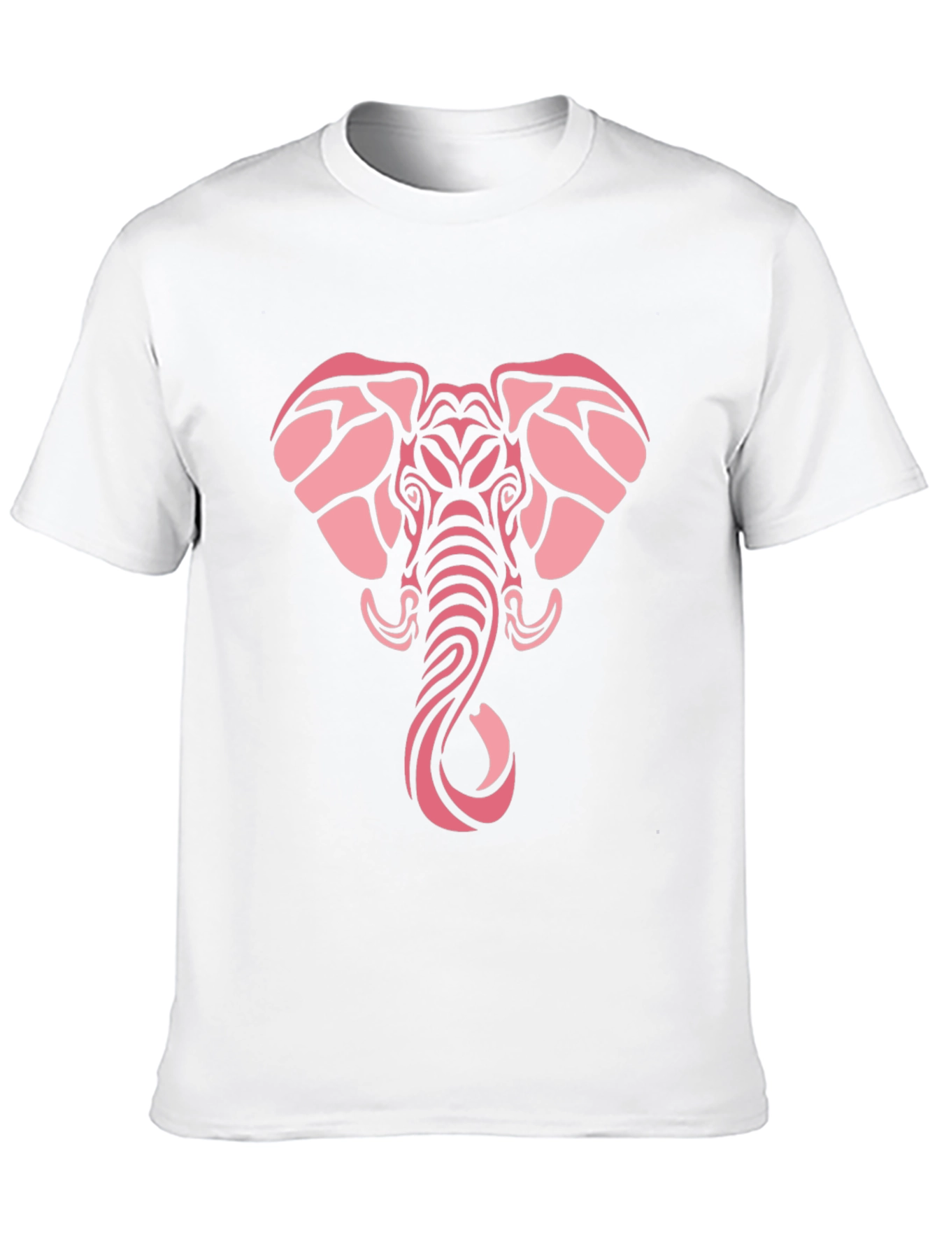 Tribal Elephant Graphic Tee - Black Cotton Comfort