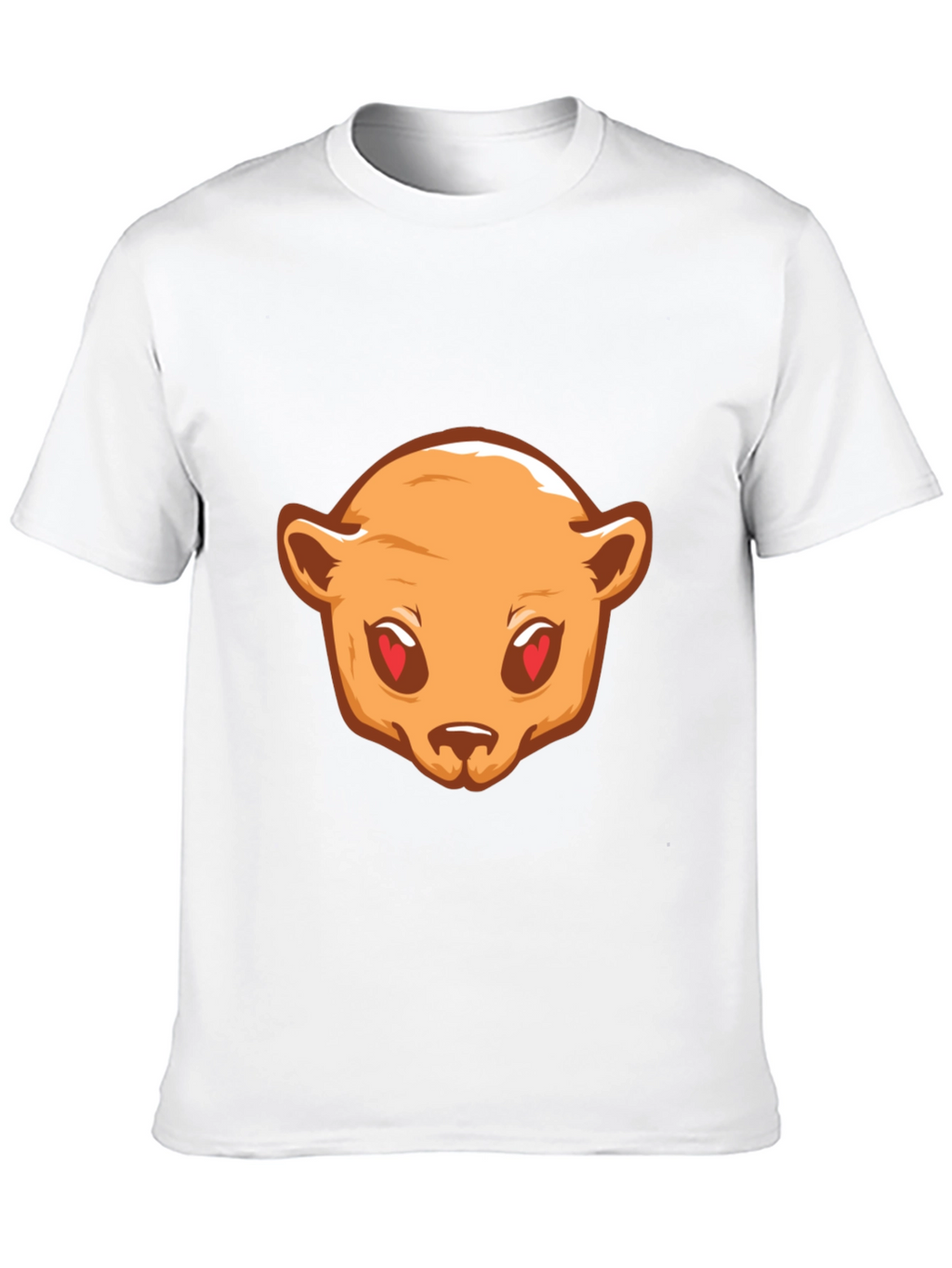 Bear Love Eyes Graphic Black T-Shirt