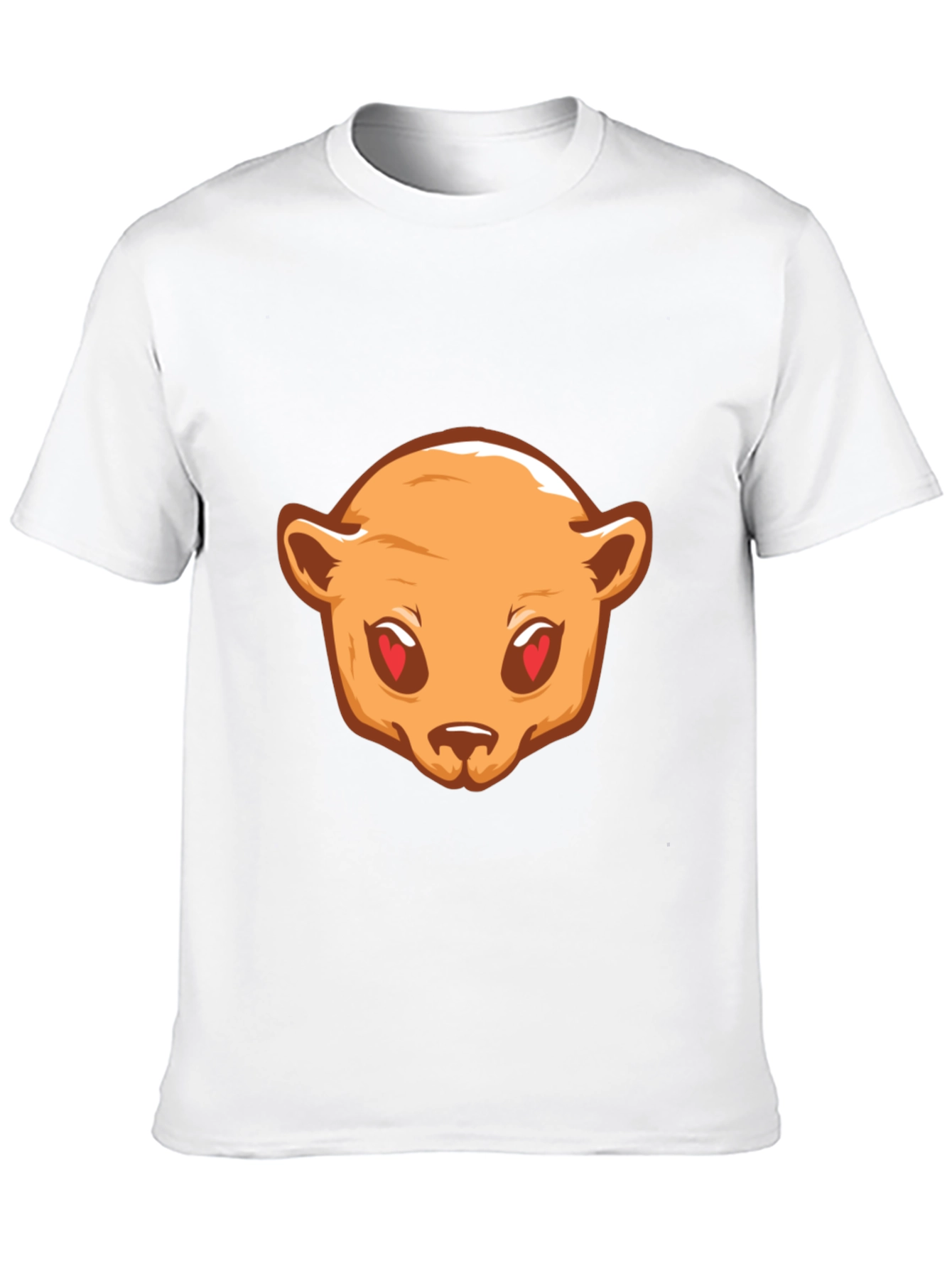 Bear Love Eyes Graphic Black T-Shirt