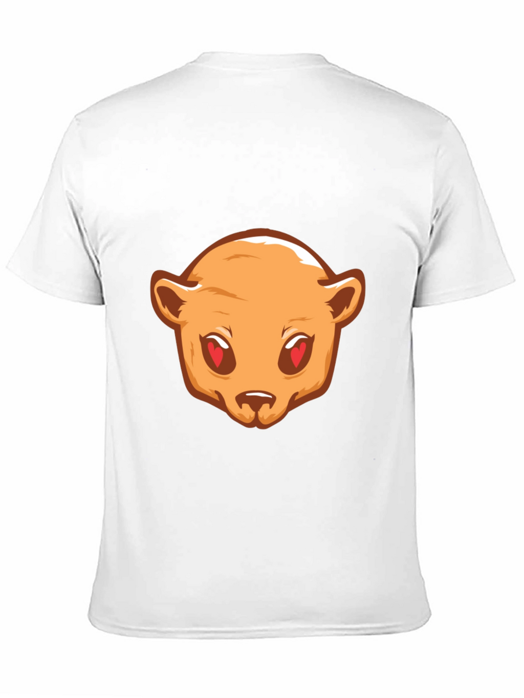 Bear Love Eyes Graphic Black T-Shirt