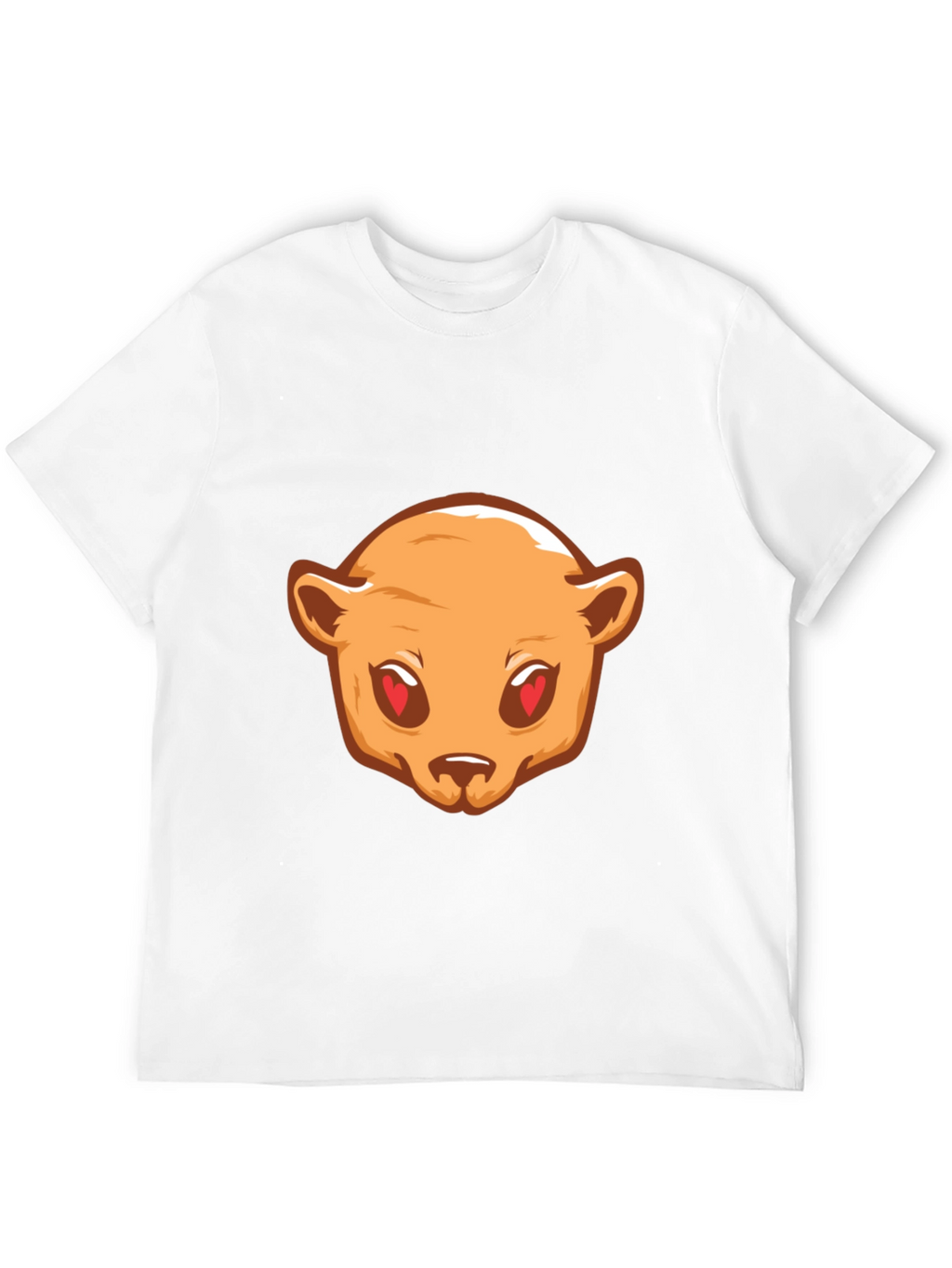 Bear Love Eyes Graphic Black T-Shirt