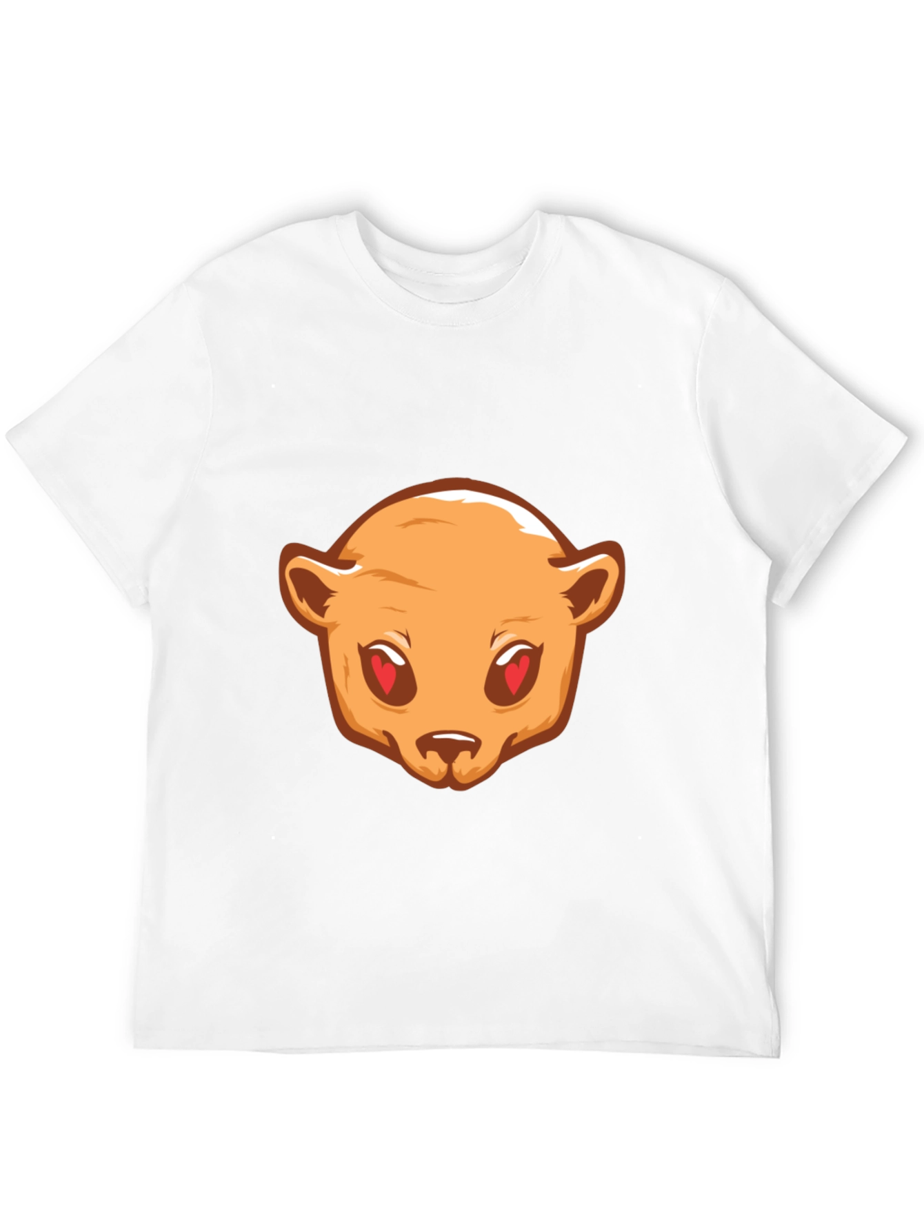 Bear Love Eyes Graphic Black T-Shirt