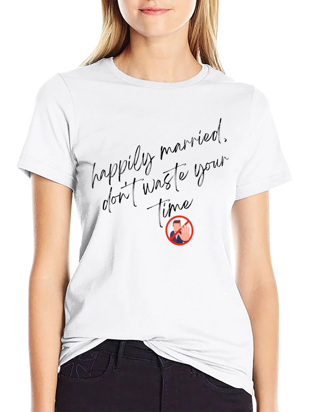 Happily Married Black Graphic Tee