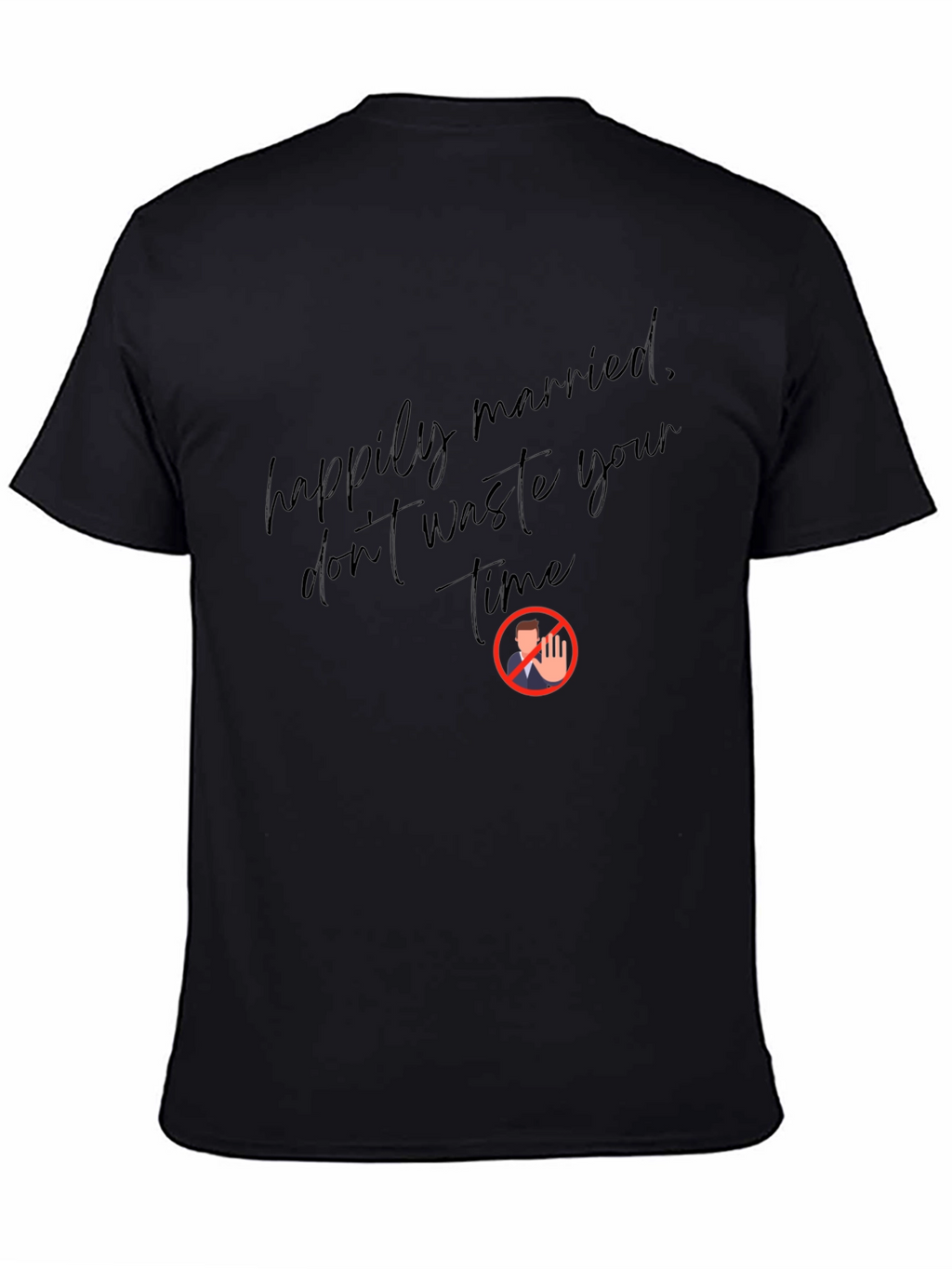 Happily Married Black Graphic Tee
