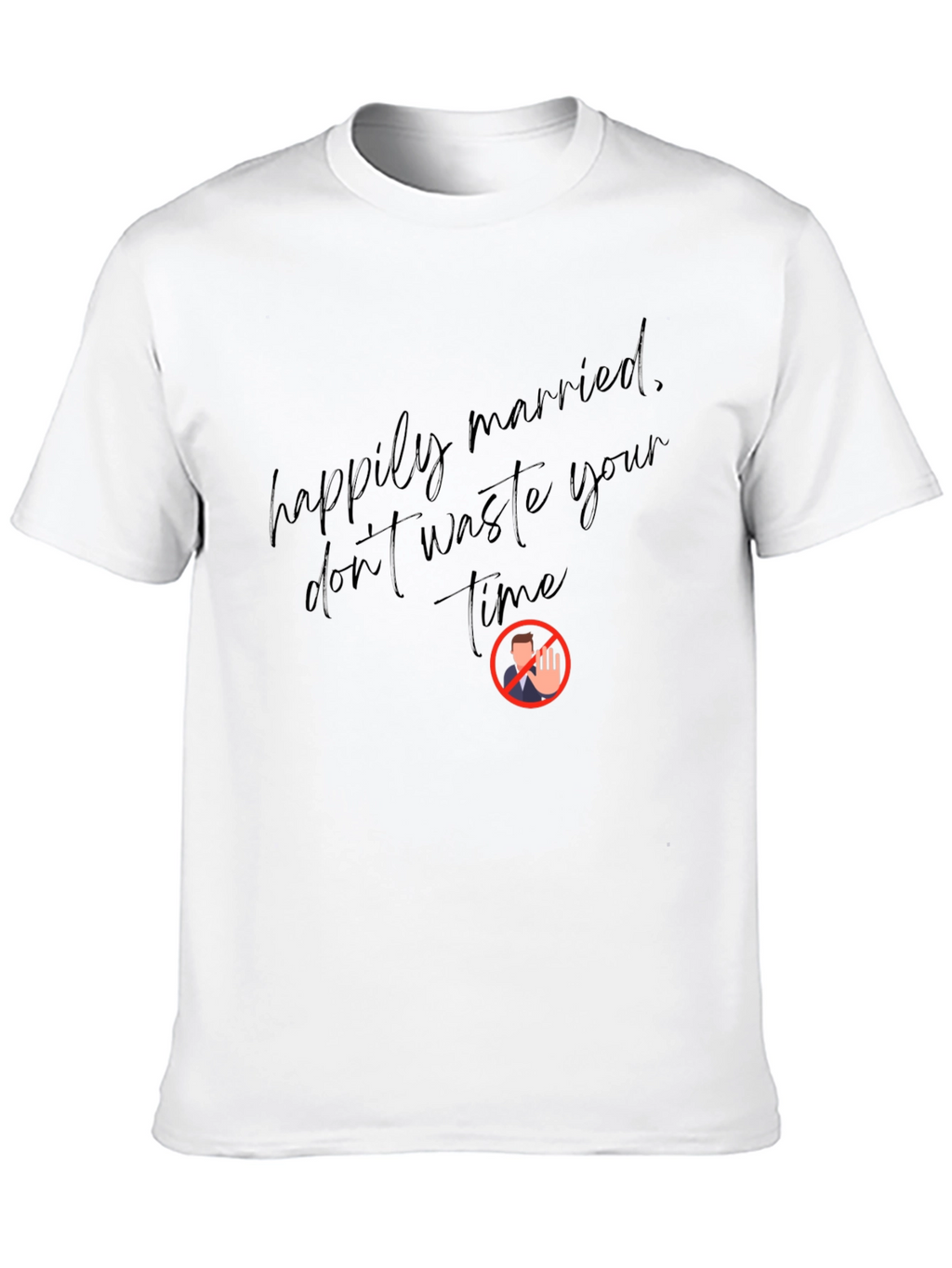 Happily Married Black Graphic Tee