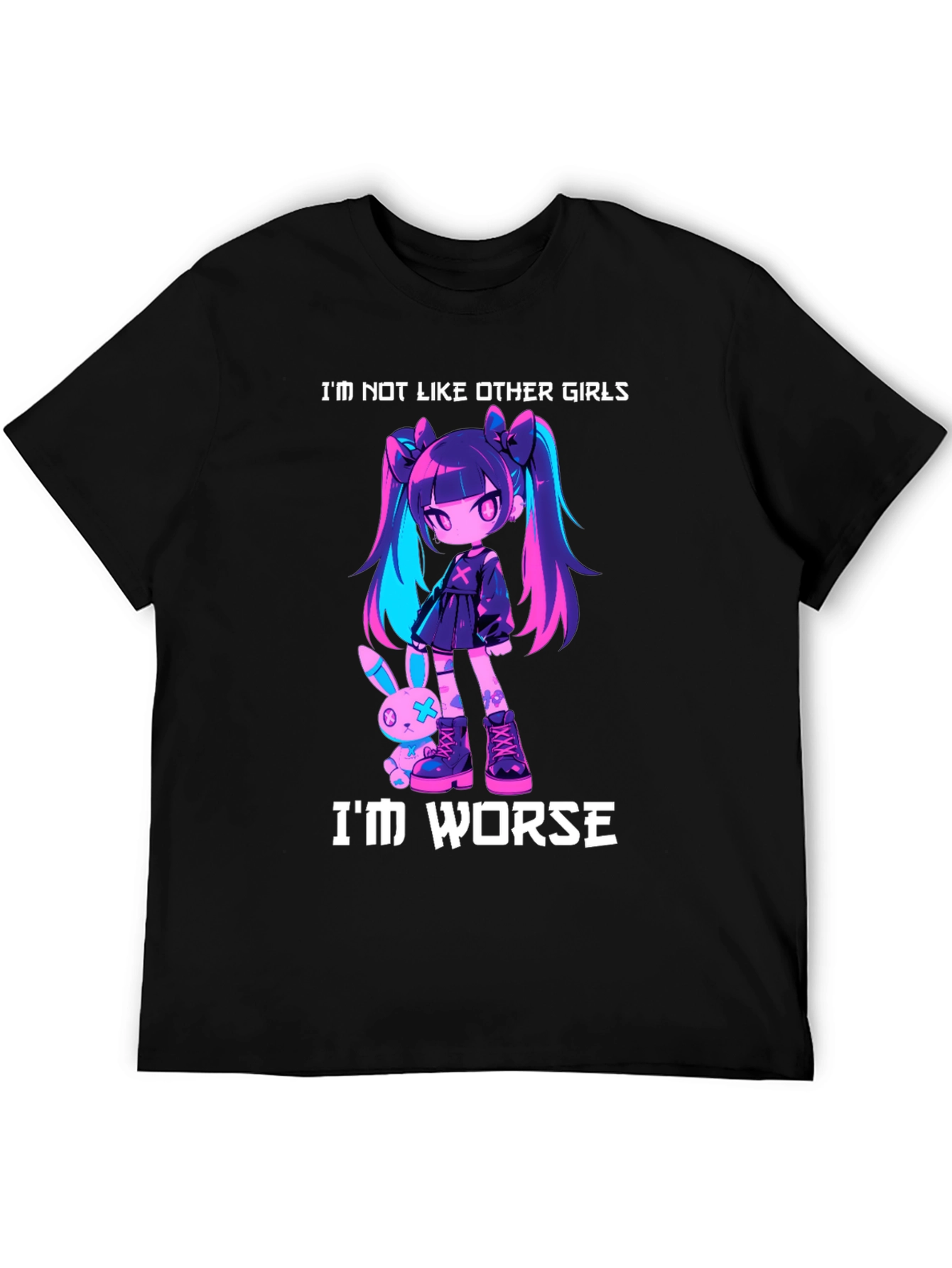 Edgy Anime Girl T-Shirt - Im Not Like Other Girls