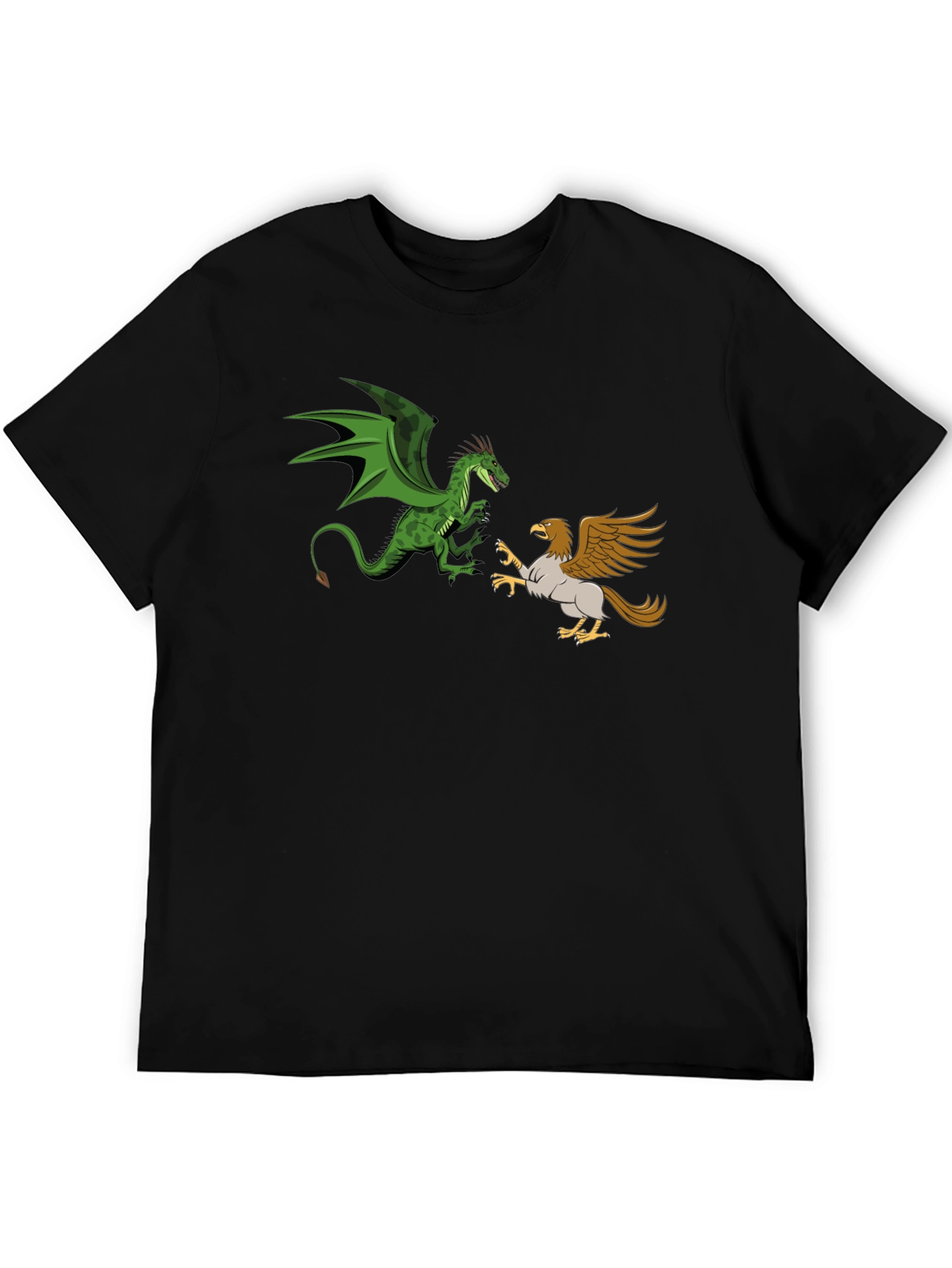 Dragon vs. Griffin Graphic Tee - Fantasy Creature Clash
