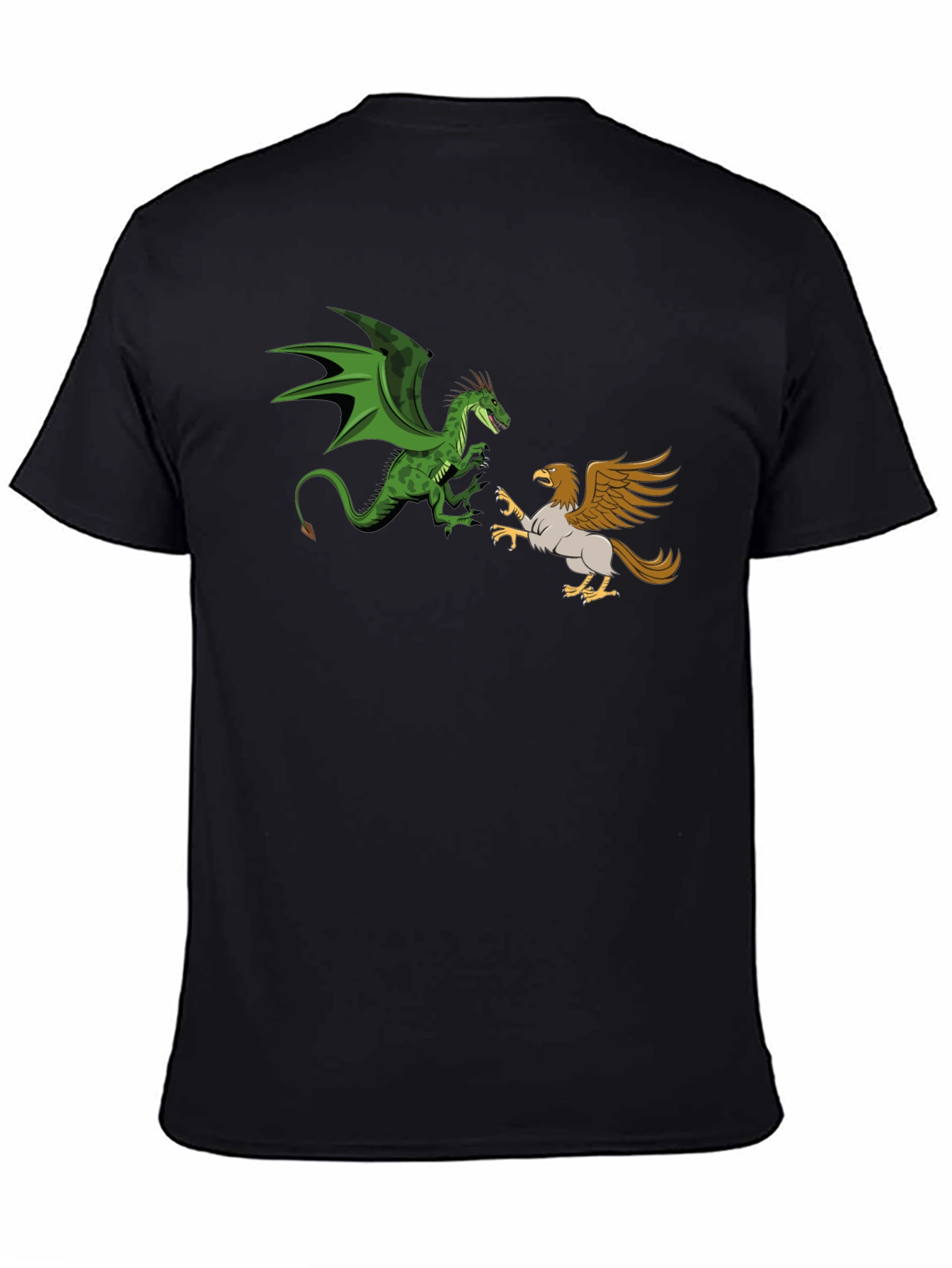Dragon vs. Griffin Graphic Tee - Fantasy Creature Clash
