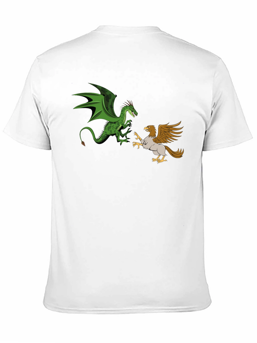 Dragon vs. Griffin Graphic Tee - Fantasy Creature Clash