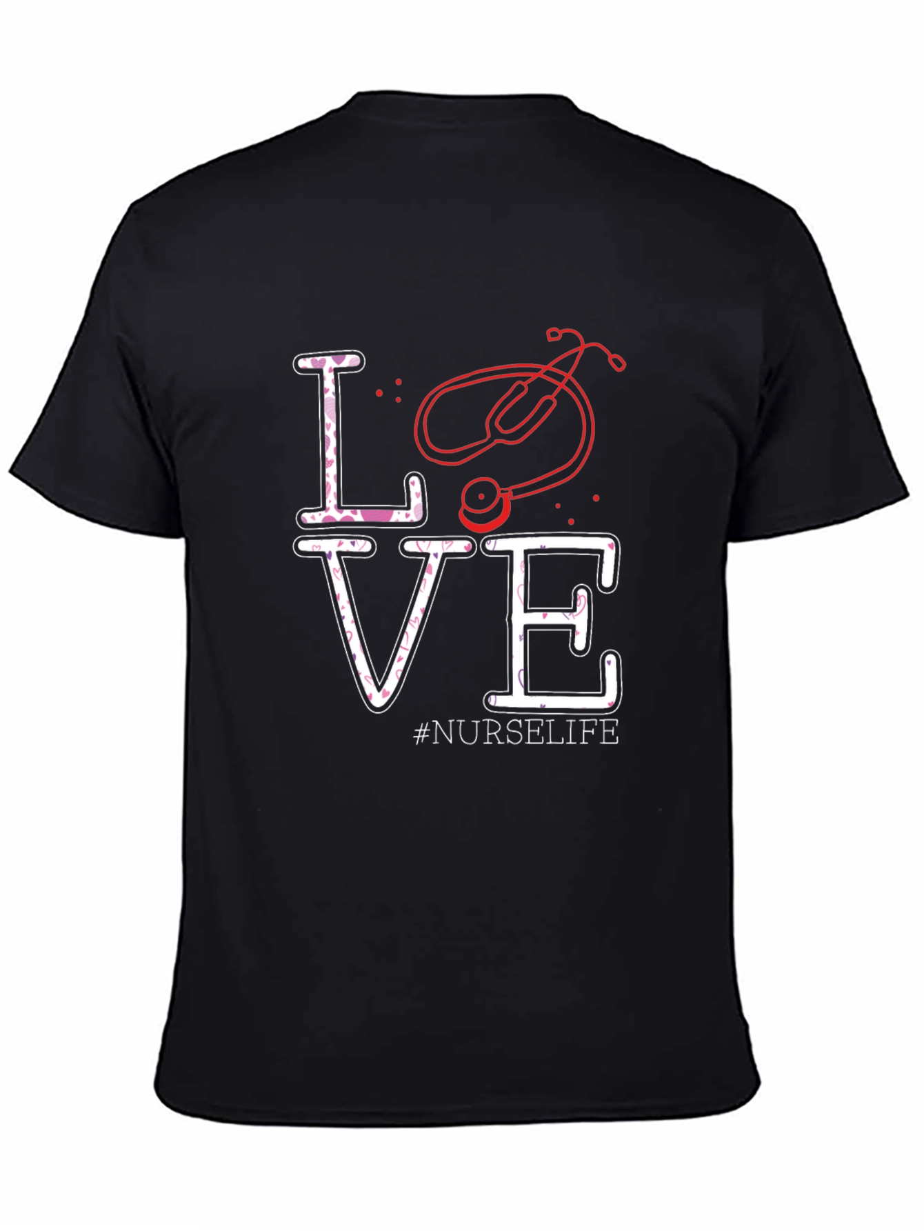 Nurse Life Love Stethoscope Graphic Tee