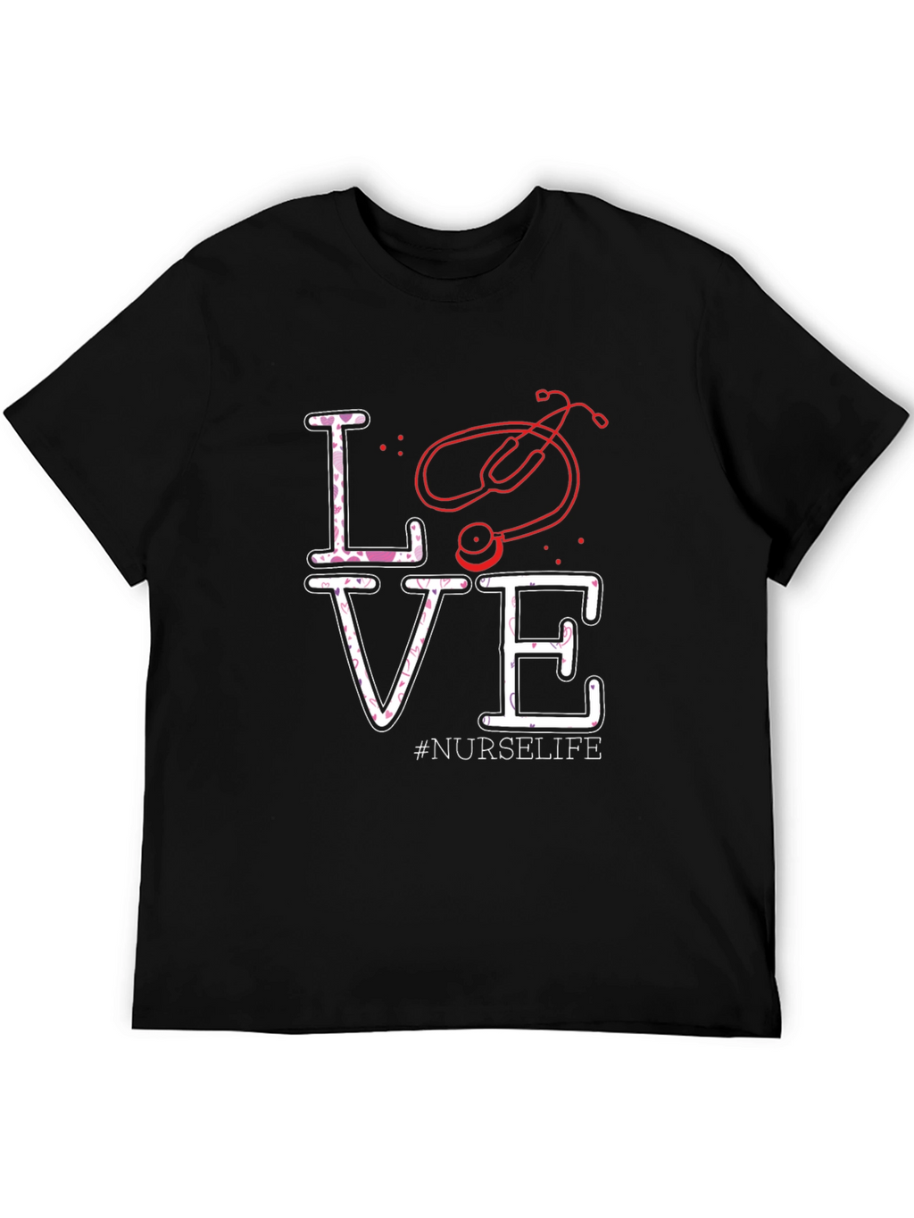 Nurse Life Love Stethoscope Graphic Tee