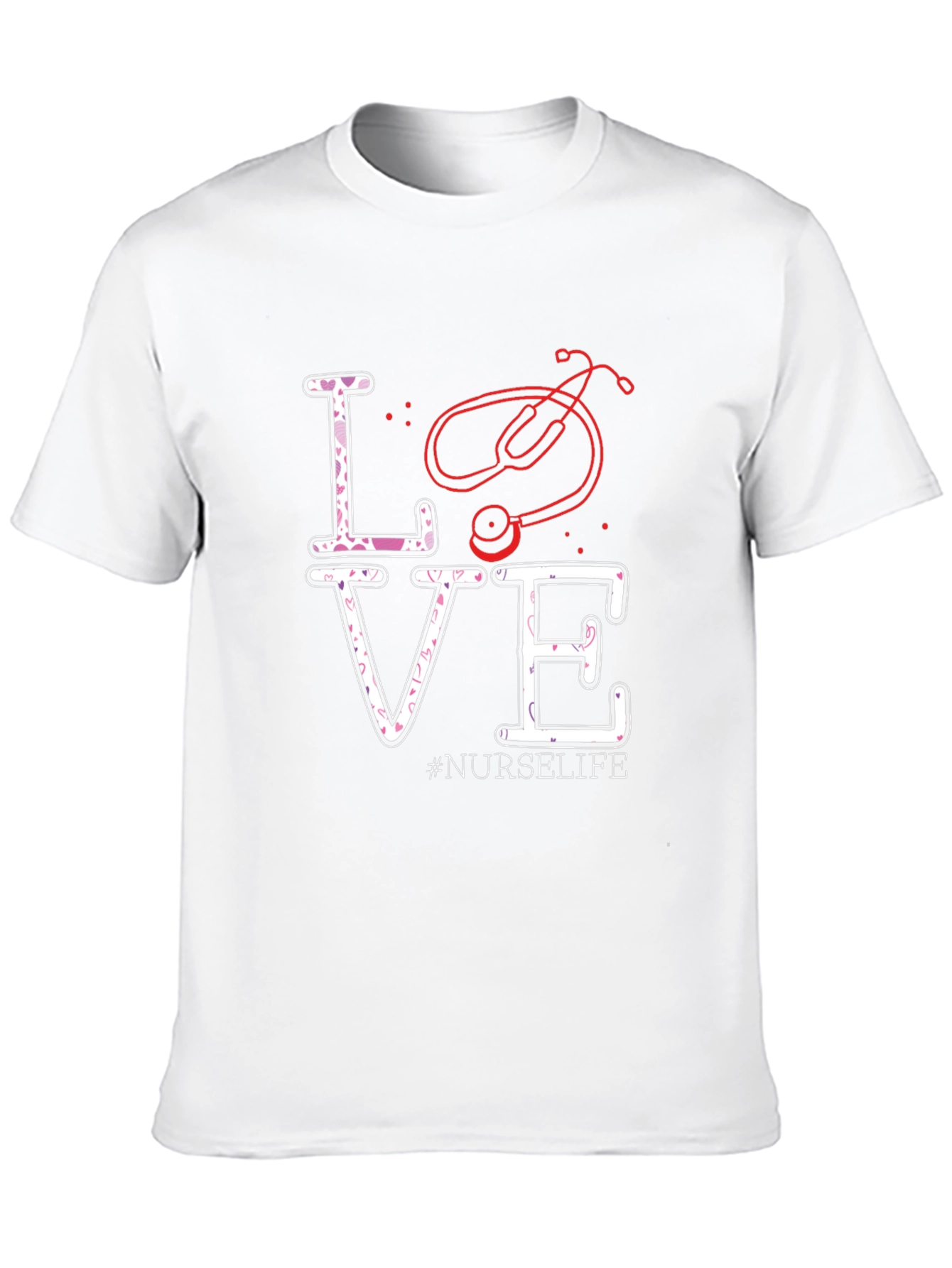 Nurse Life Love Stethoscope Graphic Tee