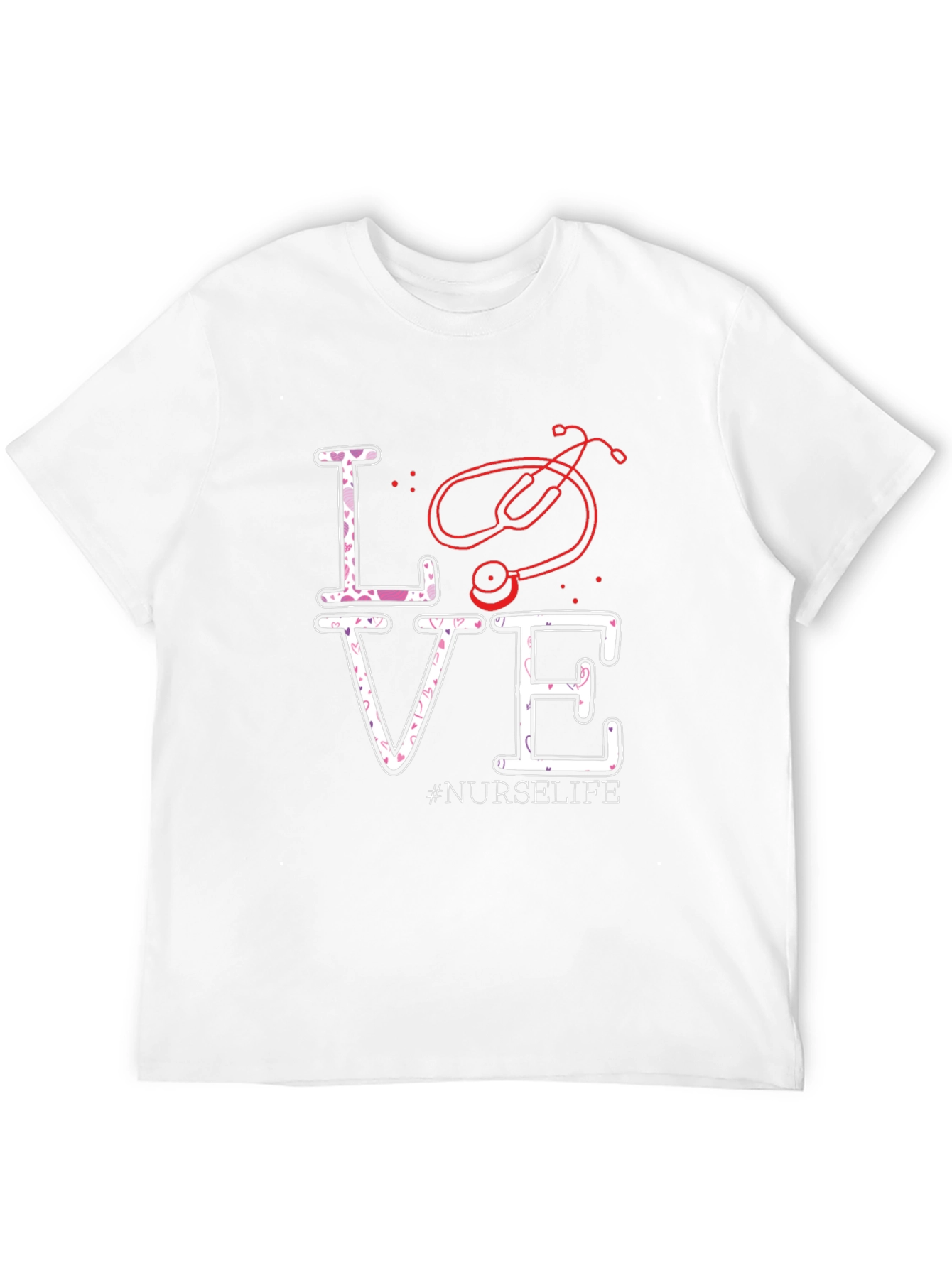 Nurse Life Love Stethoscope Graphic Tee