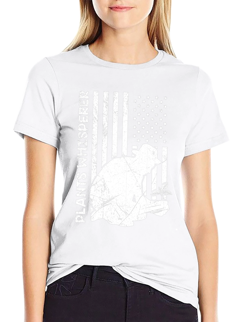 Plants Whisperer USA Flag Graphic Tee