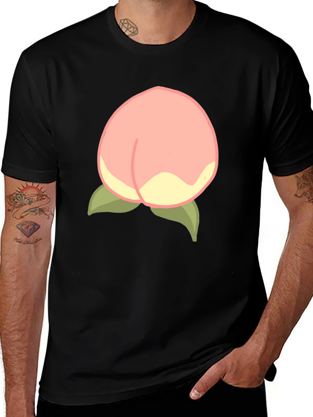 Peach Graphic Tee - Soft & Stylish Cotton Blend