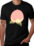 Peach Graphic Tee - Soft & Stylish Cotton Blend
