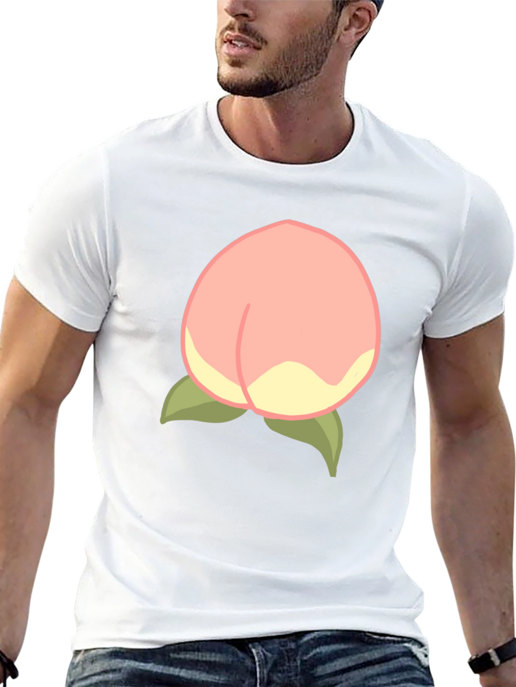 Peach Graphic Tee - Soft & Stylish Cotton Blend