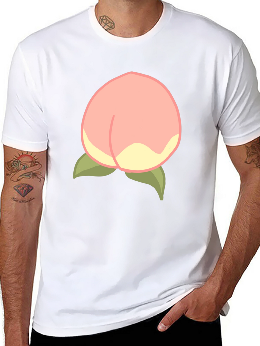 Peach Graphic Tee - Soft & Stylish Cotton Blend