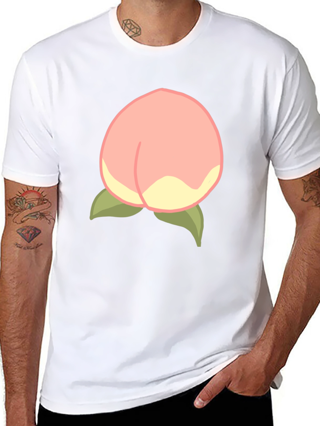 Peach Graphic Tee - Soft & Stylish Cotton Blend