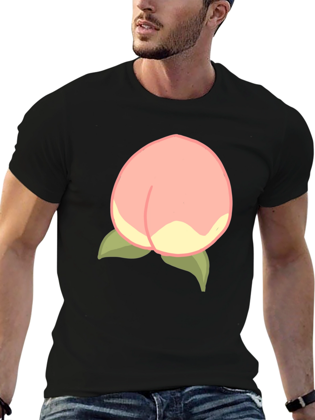 Peach Graphic Tee - Soft & Stylish Cotton Blend