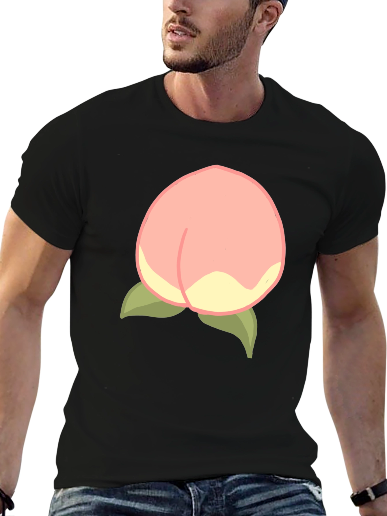 Peach Graphic Tee - Soft & Stylish Cotton Blend