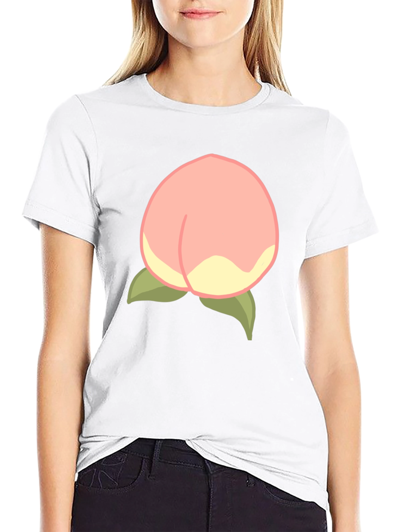 Peach Graphic Tee - Soft & Stylish Cotton Blend