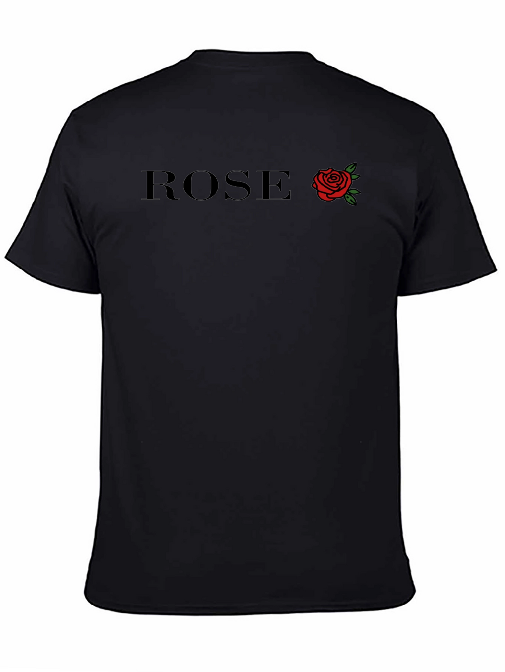 ROSE Graphic Print Black T-Shirt for Men