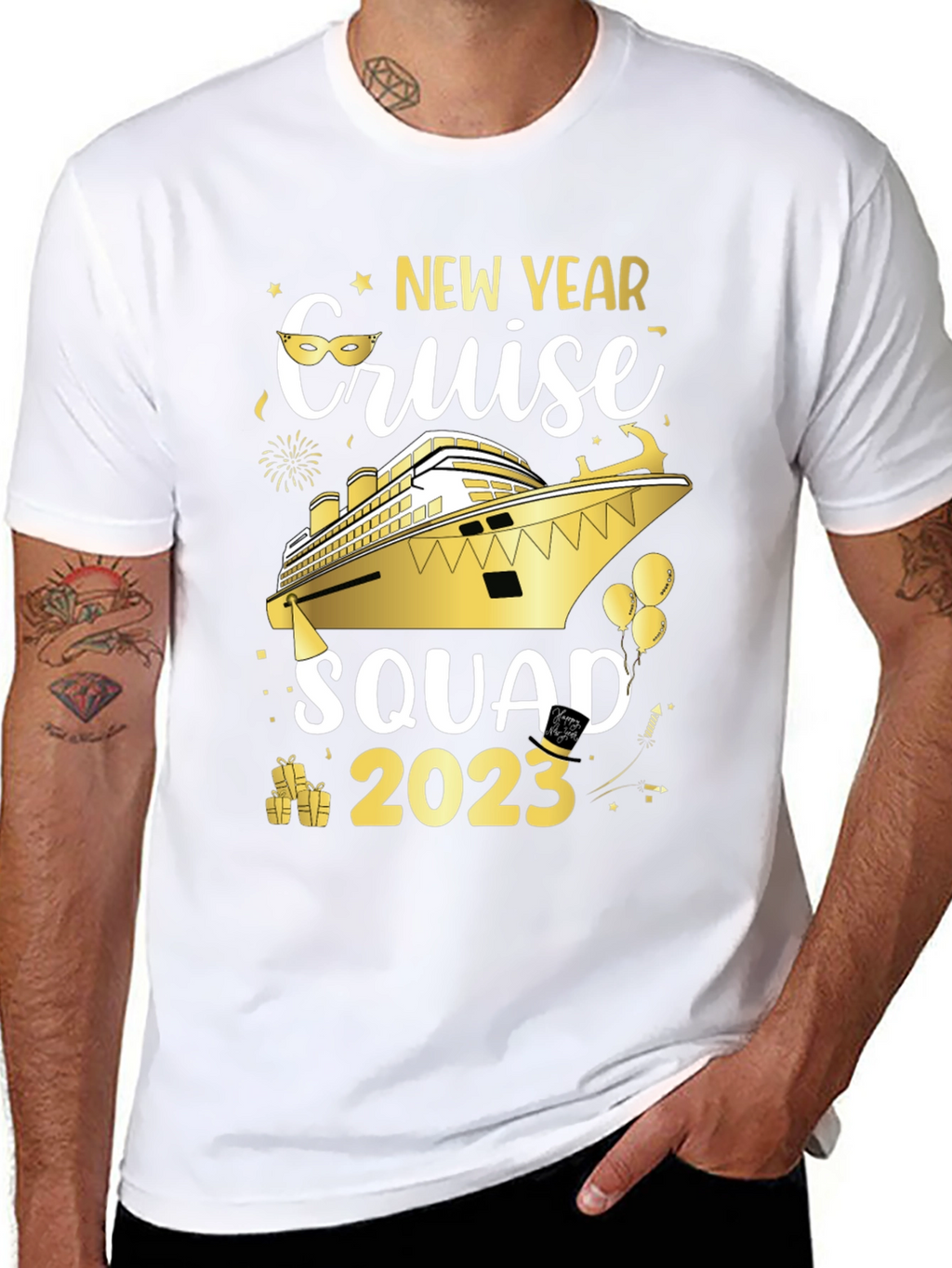 New Year Cruise Squad 2023 Graphic T-Shirt