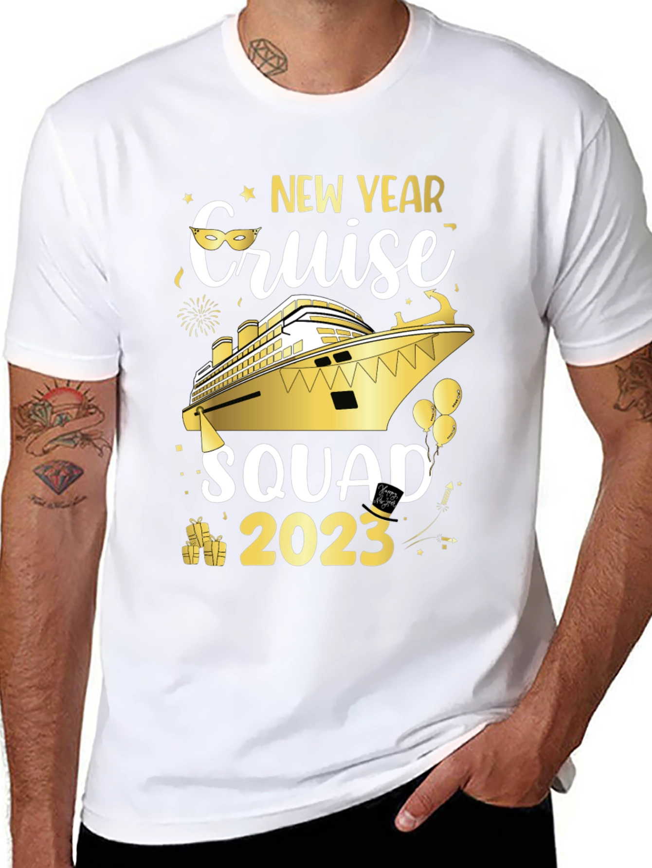 New Year Cruise Squad 2023 Graphic T-Shirt