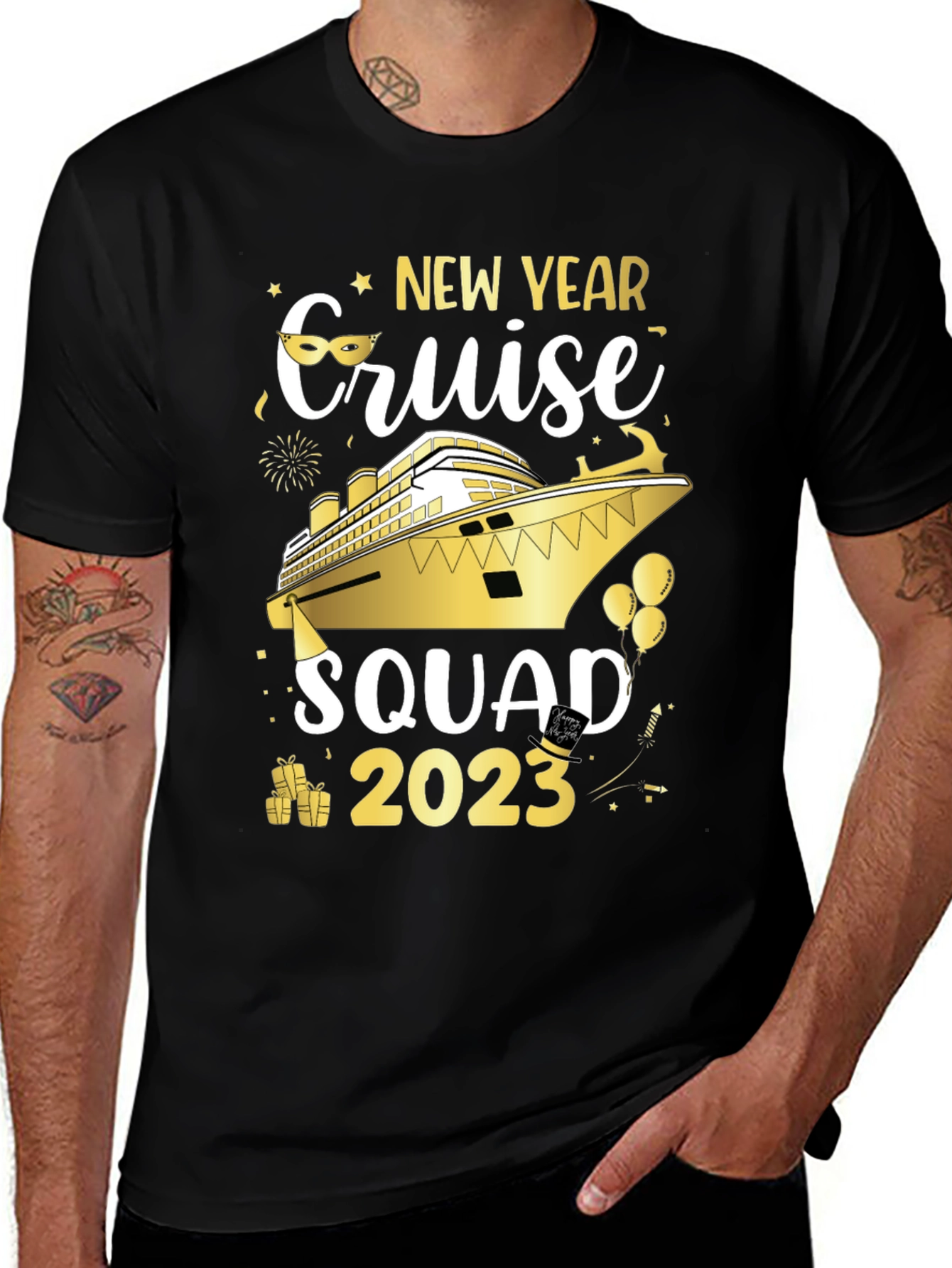 New Year Cruise Squad 2023 Graphic T-Shirt