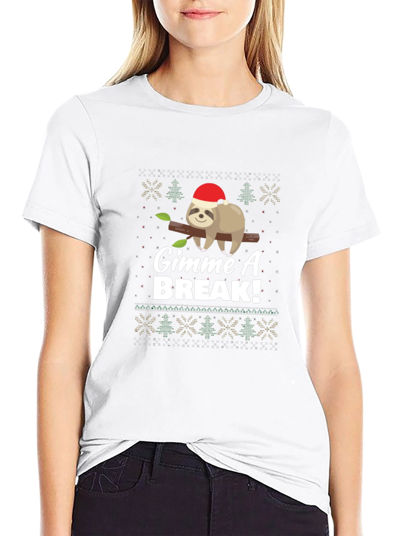 Gimme A Break Sloth Christmas T-Shirt